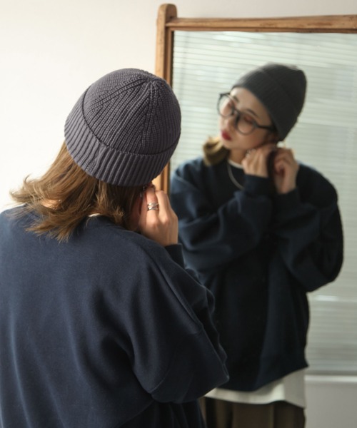 Chillfar（チルファー）の「カラーリブニットキャップ（ニットキャップ/ビーニー・レディース・レンガ/ベージュ/グレー/ブラック/アイボリー・FREE）」の19枚目の写真