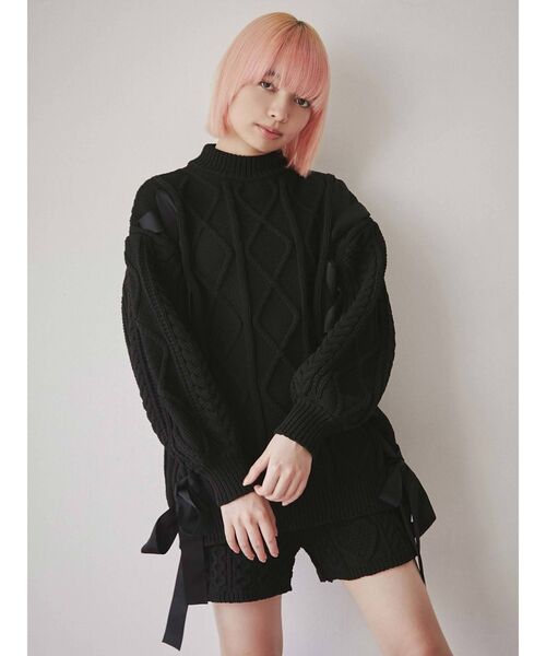 merry jenny(メリージェニー)の「ribbon ribbon knit PO(ニット/セーター・レディース・レッド/アイボリー・FREE)」の12枚目の写真