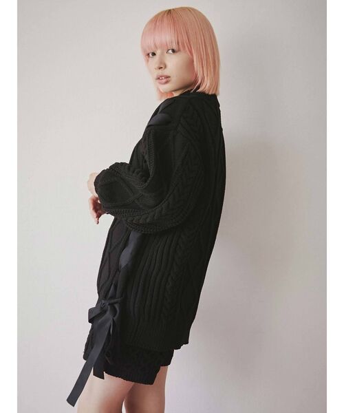 merry jenny(メリージェニー)の「ribbon ribbon knit PO(ニット/セーター・レディース・レッド/アイボリー・FREE)」の13枚目の写真