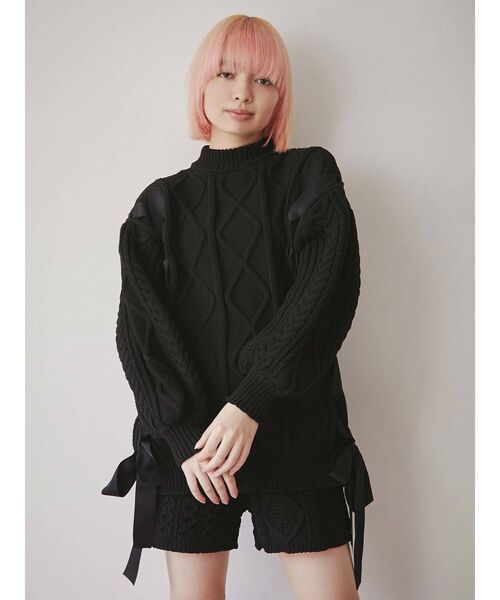 merry jenny(メリージェニー)の「ribbon ribbon knit PO(ニット/セーター・レディース・レッド/アイボリー・FREE)」の15枚目の写真