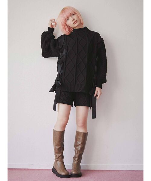 merry jenny(メリージェニー)の「ribbon ribbon knit PO(ニット/セーター・レディース・レッド/アイボリー・FREE)」の19枚目の写真