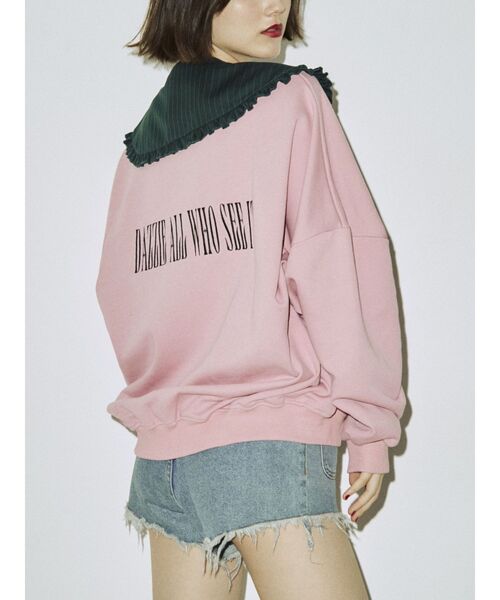 jouetie（ジュエティ）の「フリルカラーBIGプルオーバー【付け襟/スウェット】（スウェット・レディース・オフホワイト/ピンク/ブラック/パープル・MEDIUM）」の6枚目の写真