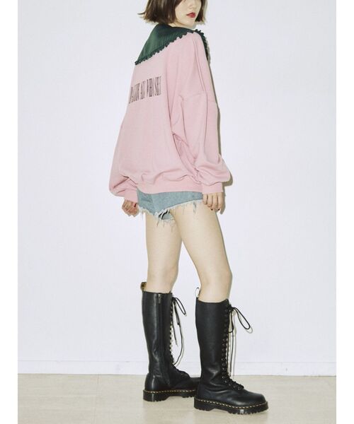 jouetie（ジュエティ）の「フリルカラーBIGプルオーバー【付け襟/スウェット】（スウェット・レディース・オフホワイト/ピンク/ブラック/パープル・MEDIUM）」の10枚目の写真