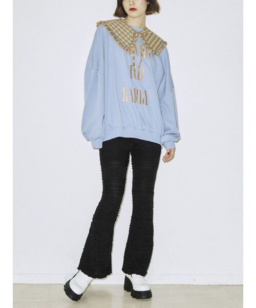 jouetie（ジュエティ）の「フリルカラーBIGプルオーバー【付け襟/スウェット】（スウェット・レディース・オフホワイト/ピンク/ブラック/パープル・MEDIUM）」の19枚目の写真