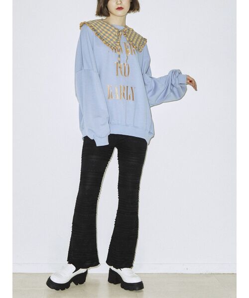 jouetie（ジュエティ）の「フリルカラーBIGプルオーバー【付け襟/スウェット】（スウェット・レディース・オフホワイト/ピンク/ブラック/パープル・MEDIUM）」の20枚目の写真