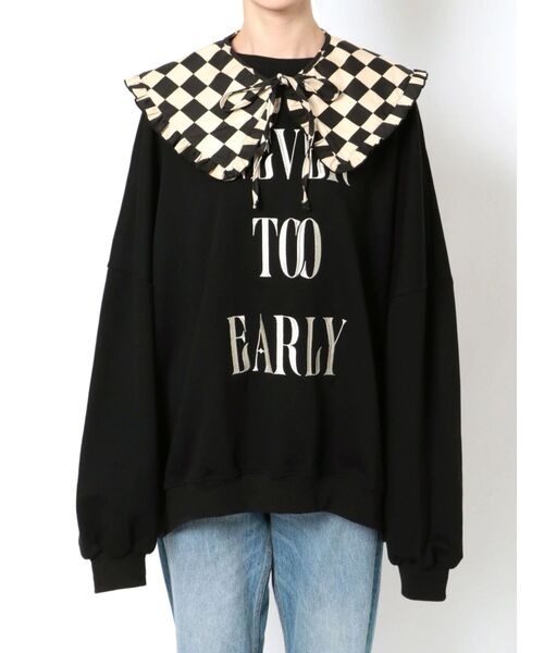 jouetie（ジュエティ）の「フリルカラーBIGプルオーバー【付け襟/スウェット】（スウェット・レディース・オフホワイト/ピンク/ブラック/パープル・MEDIUM）」の22枚目の写真