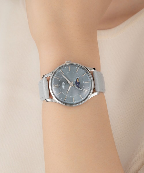 HENRY LONDON（ヘンリーロンドン）の「HENRY LONDON/ヘンリーロンドン APPLE LEATHER 腕時計 HRL-HL34LM0377AL メンズ レディース（アナログ腕時計・レディース・ブルー・FREE）」の3枚目の写真
