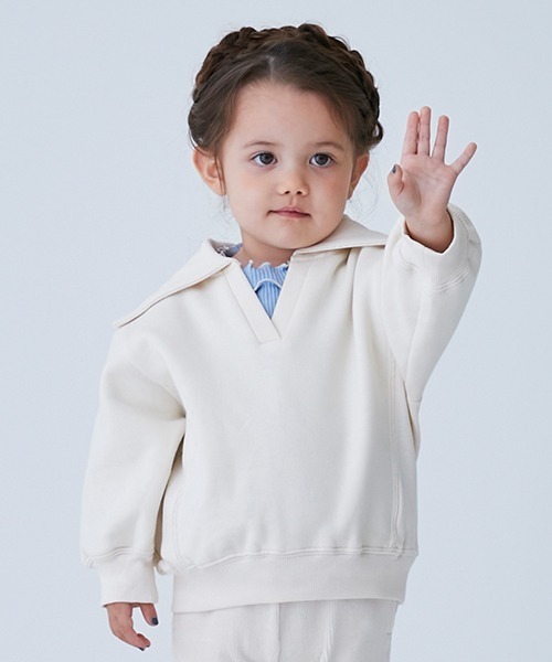 petit main（プティマイン）の「【リンク】セーラートレーナー(キッズ)（スウェット・キッズ・パープル/アイボリー・100cm/130cm/110cm/120cm/90cm）」の13枚目の写真