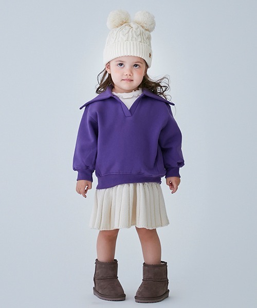 petit main（プティマイン）の「【リンク】セーラートレーナー(キッズ)（スウェット・キッズ・パープル/アイボリー・100cm/130cm/110cm/120cm/90cm）」の12枚目の写真