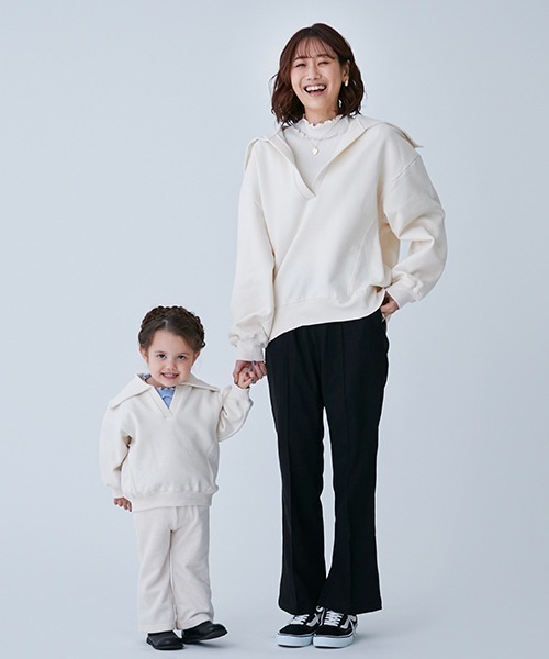 petit main（プティマイン）の「【リンク】セーラートレーナー(キッズ)（スウェット・キッズ・パープル/アイボリー・100cm/130cm/110cm/120cm/90cm）」の16枚目の写真