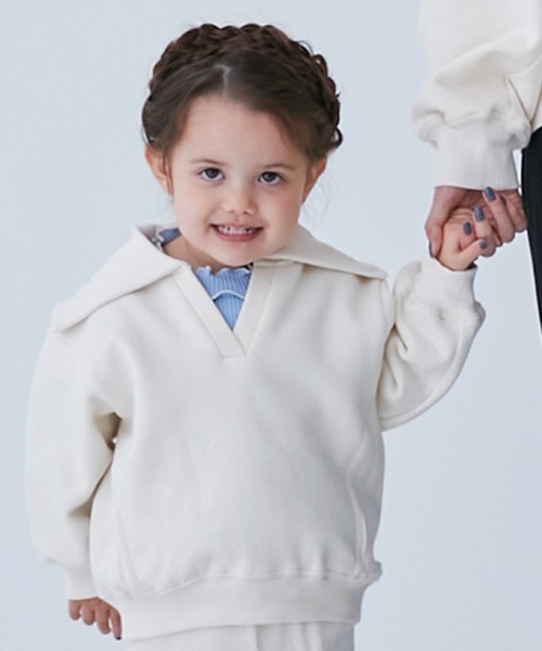 petit main（プティマイン）の「【リンク】セーラートレーナー(キッズ)（スウェット・キッズ・パープル/アイボリー・100cm/130cm/110cm/120cm/90cm）」の14枚目の写真