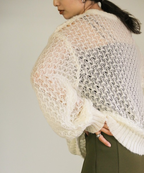 select MOCA（セレクトモカ）の「hemp leaf looseknit（ニット/セーター・レディース・ベージュ/アイボリー/ブラック/ブルー・FREE）」の22枚目の写真