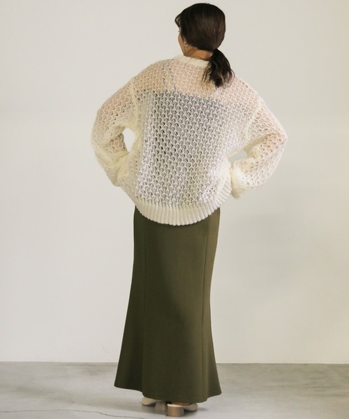 select MOCA（セレクトモカ）の「hemp leaf looseknit（ニット/セーター・レディース・ベージュ/アイボリー/ブラック/ブルー・FREE）」の18枚目の写真