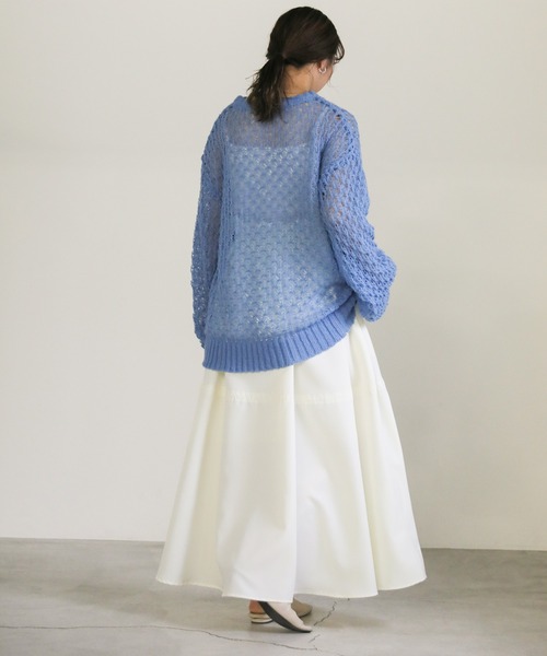select MOCA（セレクトモカ）の「hemp leaf looseknit（ニット/セーター・レディース・ベージュ/アイボリー/ブラック/ブルー・FREE）」の15枚目の写真