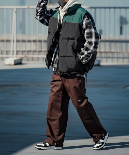 improves（インプローブス）の「パネル切替 フェイク ダウンベスト（ダウンベスト・メンズ・ネイビー/グリーン/ブラック・MEDIUM/LARGE）」の5枚目の写真