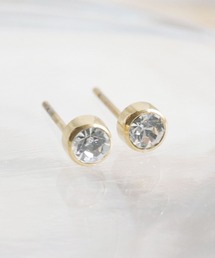 【誕生石シリーズ】金属アレルギー対応 一粒キュービックジルコニアステンレスピアス