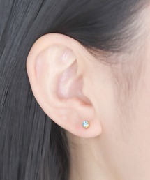 【誕生石シリーズ】金属アレルギー対応 一粒キュービックジルコニアステンレスピアス