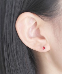 【誕生石シリーズ】金属アレルギー対応 一粒キュービックジルコニアステンレスピアス