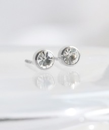 【誕生石シリーズ】金属アレルギー対応 一粒キュービックジルコニアステンレスピアス