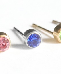 【誕生石シリーズ】金属アレルギー対応 一粒キュービックジルコニアステンレスピアス