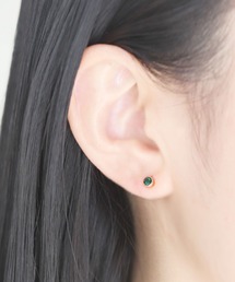 【誕生石シリーズ】金属アレルギー対応 一粒キュービックジルコニアステンレスピアス