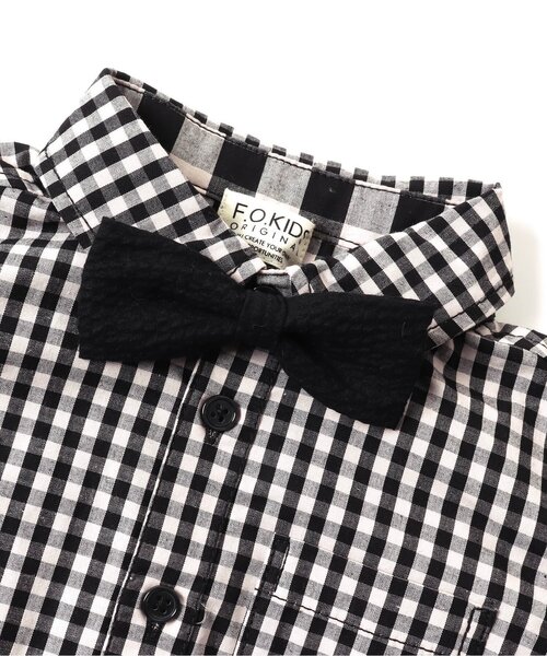 F.O.KIDS（エフオーキッズ）の「蝶ネクタイ付きシャツ（シャツ/ブラウス・キッズ・オフホワイト/ブラック・80/90/95/100/110/120/130/140）」の9枚目の写真