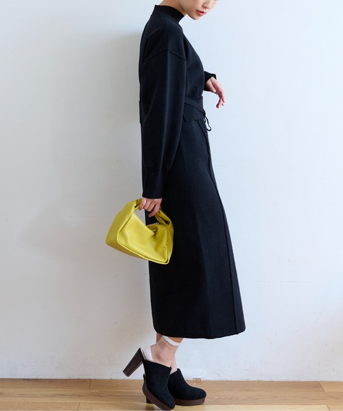 FREE'S MART(フリーズマート)の「◆セットアップ風ニットワンピース(ワンピース・レディース・ベージュ/ブラック/グリーン・FREE)」の6枚目の写真