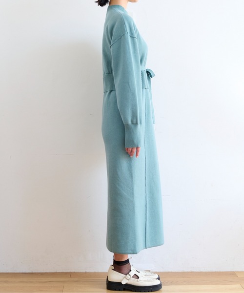 FREE'S MART(フリーズマート)の「◆セットアップ風ニットワンピース(ワンピース・レディース・ベージュ/ブラック/グリーン・FREE)」の15枚目の写真