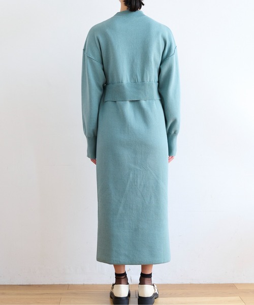 FREE'S MART(フリーズマート)の「◆セットアップ風ニットワンピース(ワンピース・レディース・ベージュ/ブラック/グリーン・FREE)」の16枚目の写真