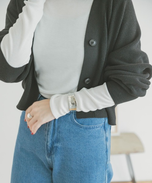 ITEMS URBANRESEARCH（アイテムズ アーバンリサーチ）の「『UR GREEN』タートルネックリブトップス（Tシャツ/カットソー・レディース・ブラック/オレンジ/グリーン/ホワイト・FREE）」の20枚目の写真