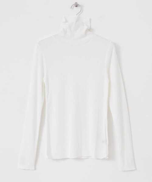 ITEMS URBANRESEARCH（アイテムズ アーバンリサーチ）の「『UR GREEN』タートルネックリブトップス（Tシャツ/カットソー・レディース・ブラック/オレンジ/グリーン/ホワイト・FREE）」の21枚目の写真