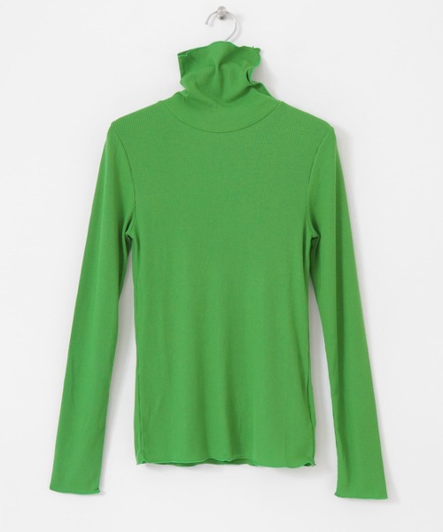 ITEMS URBANRESEARCH（アイテムズ アーバンリサーチ）の「『UR GREEN』タートルネックリブトップス（Tシャツ/カットソー・レディース・ブラック/オレンジ/グリーン/ホワイト・FREE）」の11枚目の写真
