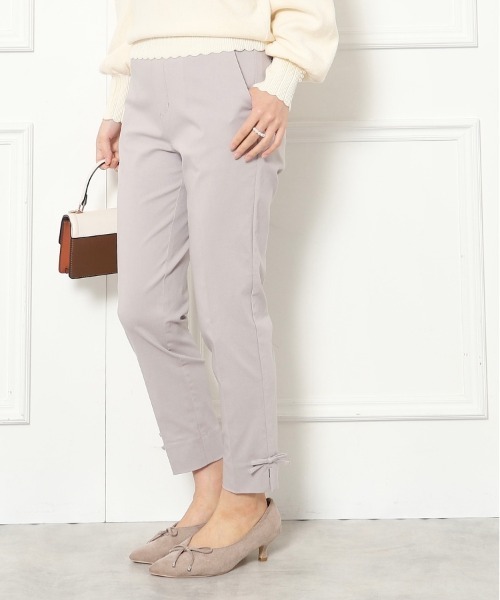 couture brooch（クチュールブローチ）の「【ラクチンきれい見えパンツ】リボンハイパーストレッチパンツ（その他パンツ・レディース・ネイビー/ブラック系1/ライトグレー/ブラック/ダークオリーブ/ブラック系7/ネイビー系・36/38/42/34/40）」の11枚目の写真