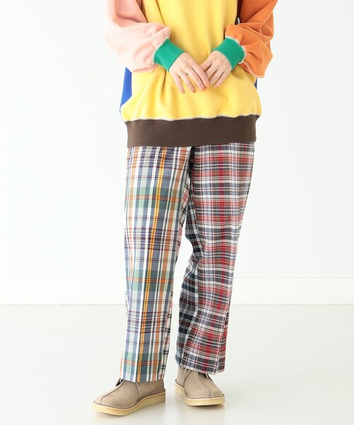 BEAMS BOY（ビームスボーイ）の「BEAMS BOY / マドラス チェック クレイジー スラックス（スラックス・レディース・ネイビー/レッド・1/0）」の10枚目の写真