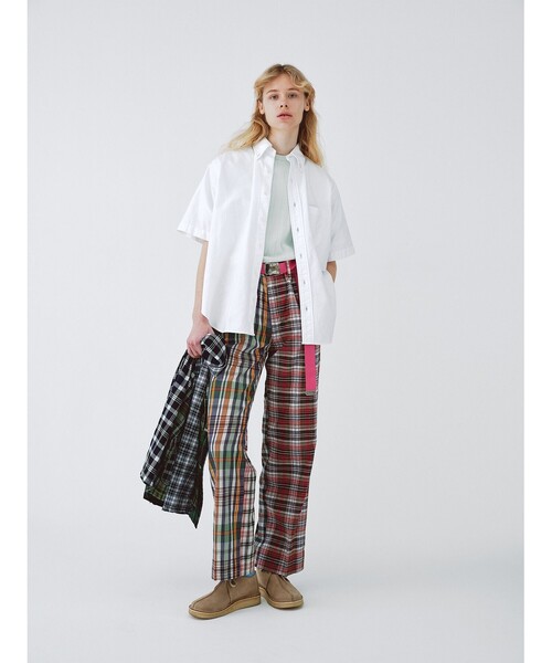 BEAMS BOY（ビームスボーイ）の「BEAMS BOY / マドラス チェック クレイジー スラックス（スラックス・レディース・ネイビー/レッド・1/0）」の16枚目の写真