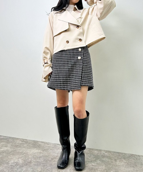 INGNI（イング）の「ショート丈トレンチコート（トレンチコート・レディース・ライトベージュ/ラベンダー/ベージュ・M）」の13枚目の写真