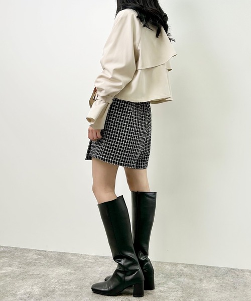 INGNI（イング）の「ショート丈トレンチコート（トレンチコート・レディース・ライトベージュ/ラベンダー/ベージュ・M）」の14枚目の写真