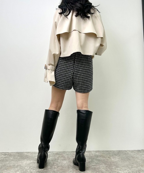 INGNI（イング）の「ショート丈トレンチコート（トレンチコート・レディース・ライトベージュ/ラベンダー/ベージュ・M）」の15枚目の写真