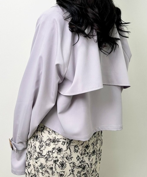 INGNI（イング）の「ショート丈トレンチコート（トレンチコート・レディース・ライトベージュ/ラベンダー/ベージュ・M）」の17枚目の写真