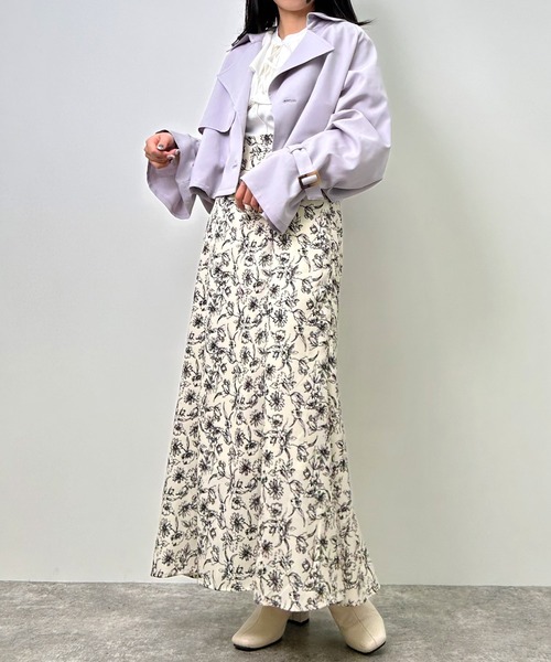 INGNI（イング）の「ショート丈トレンチコート（トレンチコート・レディース・ライトベージュ/ラベンダー/ベージュ・M）」の18枚目の写真