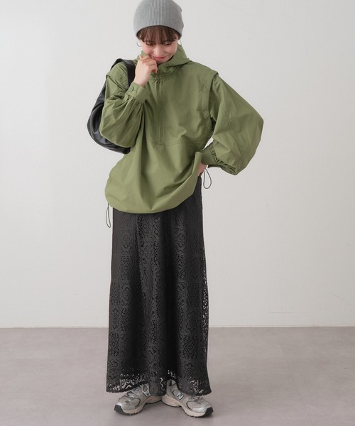 CIAOPANIC TYPY(チャオパニックティピー)の「ボックスレーススカート(スカート・レディース・ブラック/オフホワイト・ONE SIZE)」の7枚目の写真