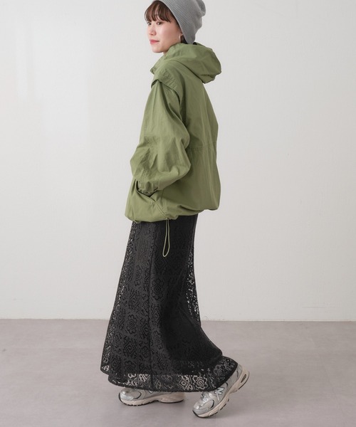 CIAOPANIC TYPY(チャオパニックティピー)の「ボックスレーススカート(スカート・レディース・ブラック/オフホワイト・ONE SIZE)」の18枚目の写真