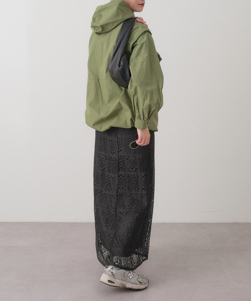 CIAOPANIC TYPY(チャオパニックティピー)の「ボックスレーススカート(スカート・レディース・ブラック/オフホワイト・ONE SIZE)」の5枚目の写真