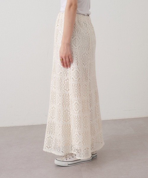 CIAOPANIC TYPY(チャオパニックティピー)の「ボックスレーススカート(スカート・レディース・ブラック/オフホワイト・ONE SIZE)」の11枚目の写真