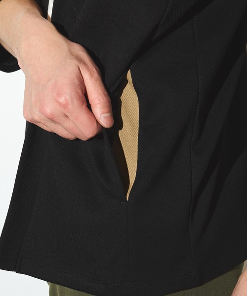 UNION STATION（ユニオンステーション）の「カットカルゼ7分袖ボタンレスカーディガン（カーディガン/ボレロ・メンズ・ブラック/ネイビー/ベージュ・LL/M/L）」の14枚目の写真