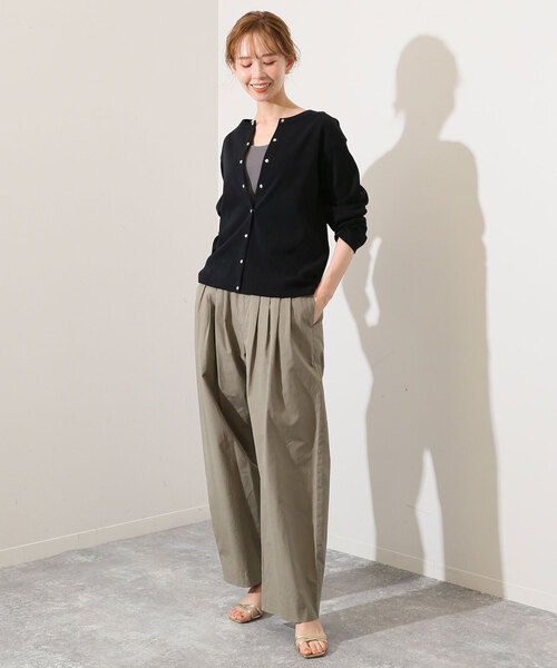 SLOBE IENA(スローブイエナ)の「パット付きバックオープンキャミ(キャミソール・レディース・ブラック/チャコールグレー/ベージュ・FREE)」の7枚目の写真