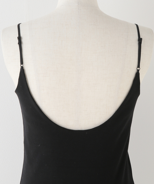 SLOBE IENA(スローブイエナ)の「パット付きバックオープンキャミ(キャミソール・レディース・ブラック/チャコールグレー/ベージュ・FREE)」の15枚目の写真