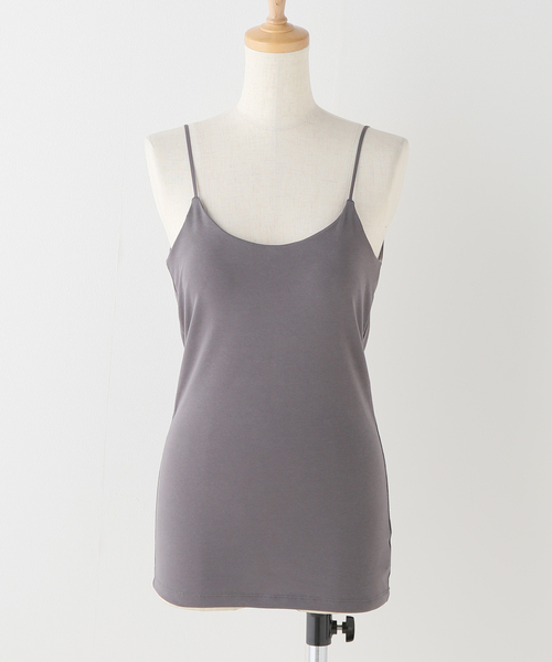 SLOBE IENA(スローブイエナ)の「パット付きバックオープンキャミ(キャミソール・レディース・ブラック/チャコールグレー/ベージュ・FREE)」の22枚目の写真
