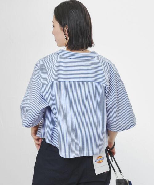 coen(コーエン)の「コットンレーヨンクロップドシャツ(シャツ/ブラウス・レディース・ホワイト/その他1/ブラック/その他2・L/M)」の11枚目の写真