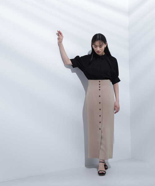 NATURAL BEAUTY BASIC(ナチュラルビューティーベーシック)の「◇シャツカラーボリュームスリーブブラウス(シャツ/ブラウス・レディース・ブラック/オフホワイト/ピンク・SMALL/MEDIUM)」の7枚目の写真